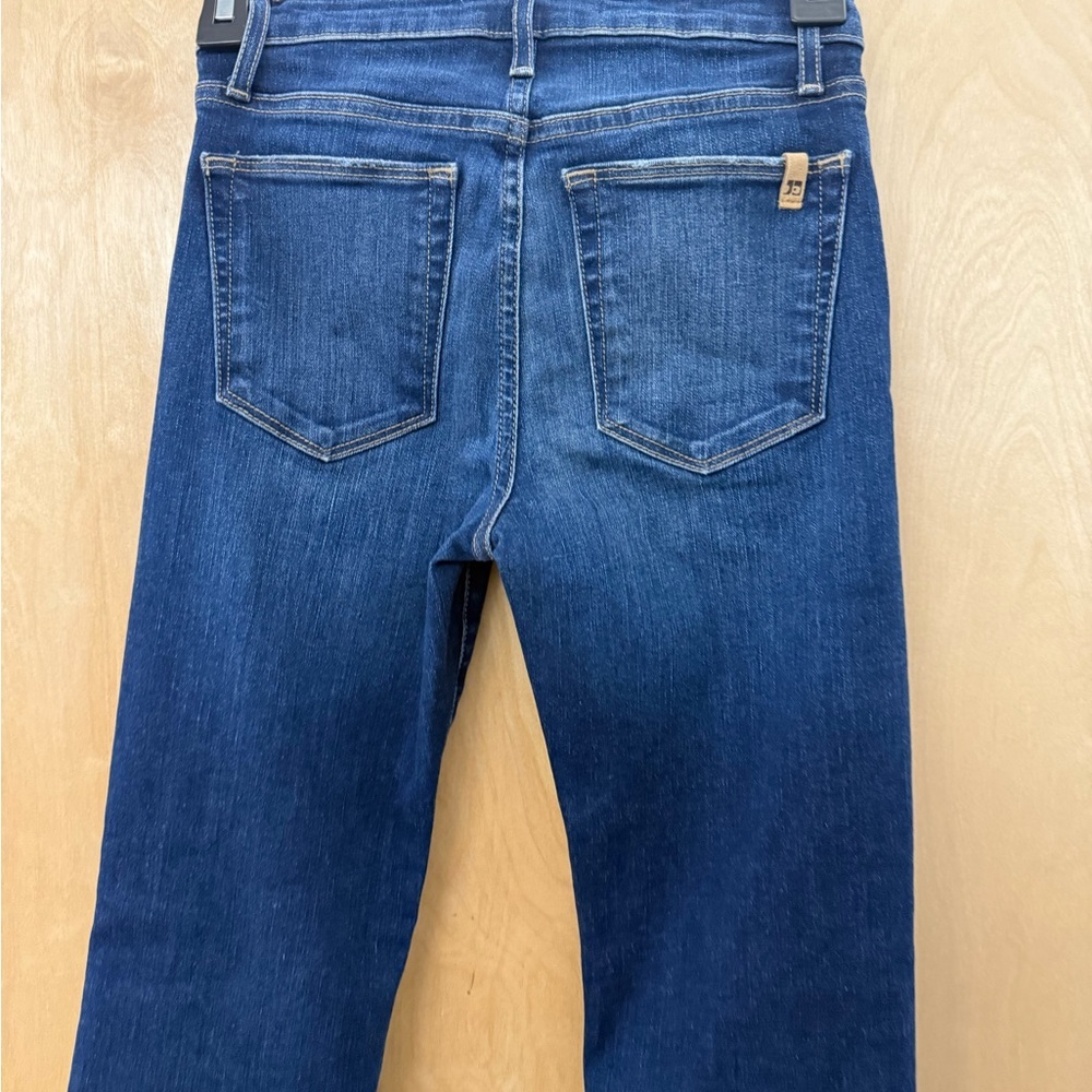 Joe's Jeans High Rise Boot Cut Dark Wash Raw Hem Denim Size 24 - Picture 12 of 14